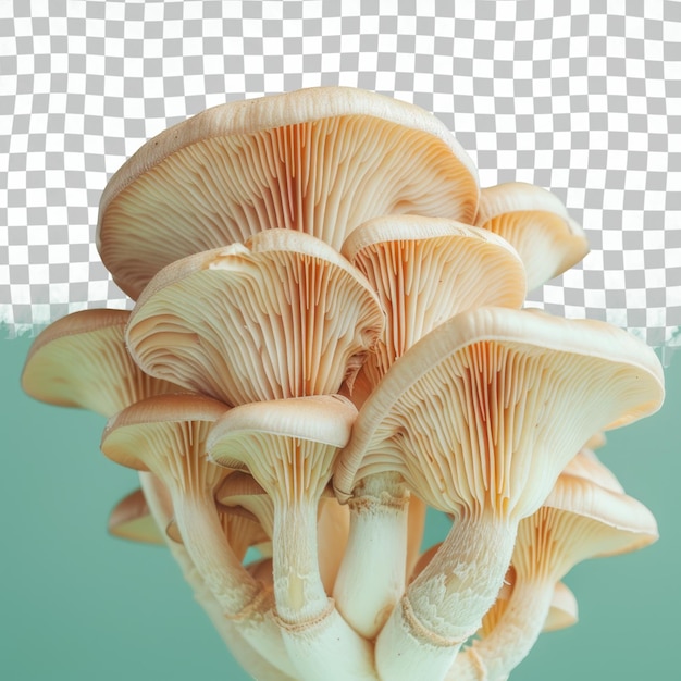 PSD een groep paddenstoelen met een witte geruite achtergrond