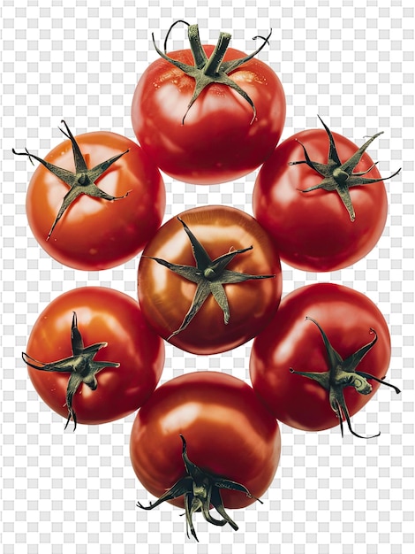 PSD een groep tomaten met het woord im in het midden