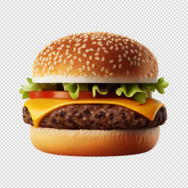 Een hamburger met een tomaat erop