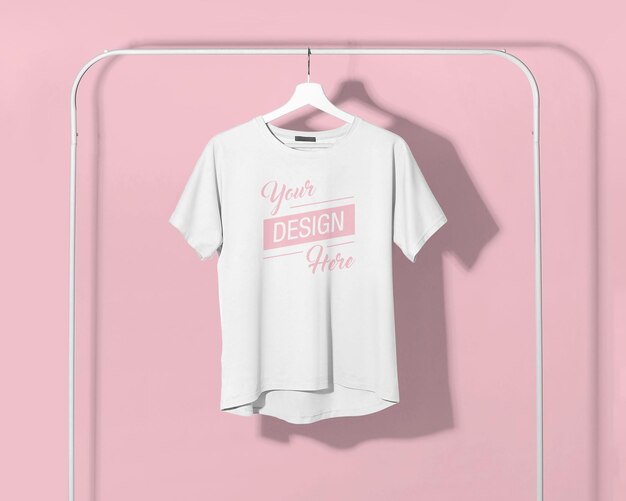 PSD een hangend wit t-shirtmodel