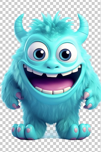 PSD een happy cute baby monster clipart png sublimatie