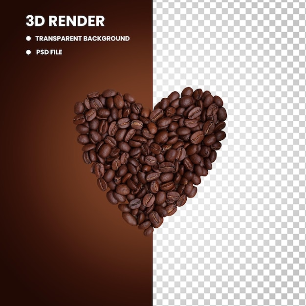 Een hart met 3D erop.