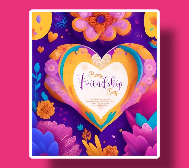 PSD een hartverwarmende vriendschapsdagkaart ter ere van onbreekbare banden
