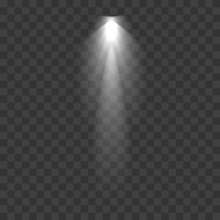 PSD een helder licht op een doorzichtige achtergrond