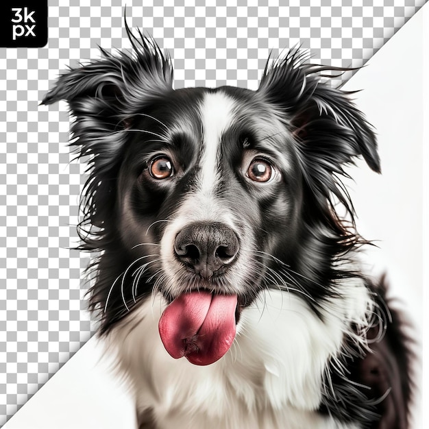PSD een hond met zijn tong eruit en de foto zegt een x