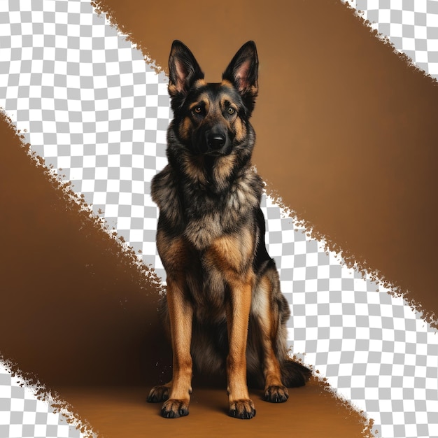 PSD een hond staat voor een tekening van een hond.