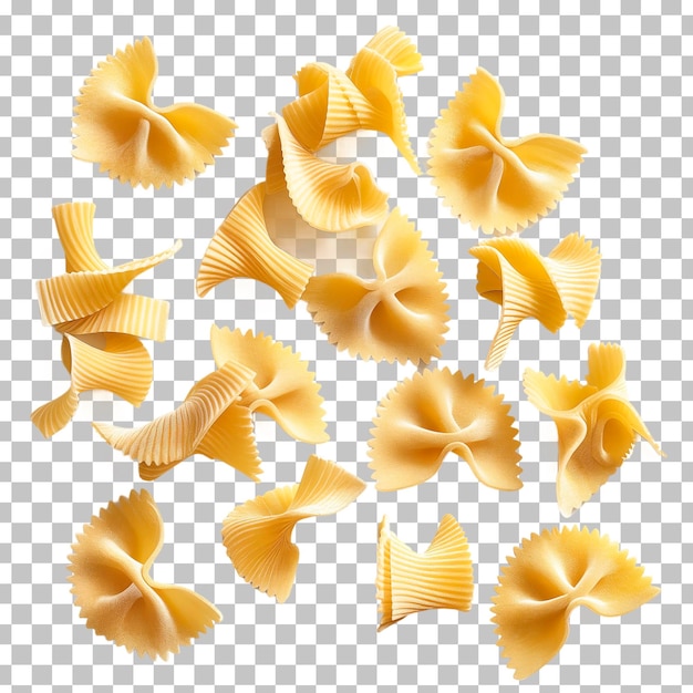 Een hoop pasta op een doorzichtige achtergrond