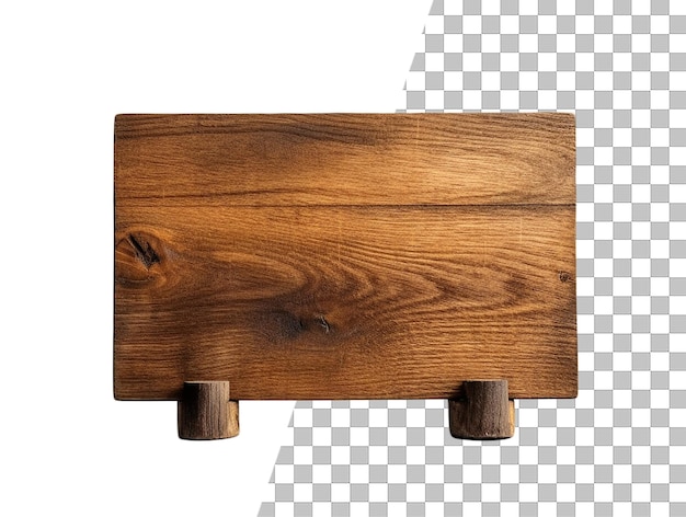 Een houten bord met transparante achtergrond