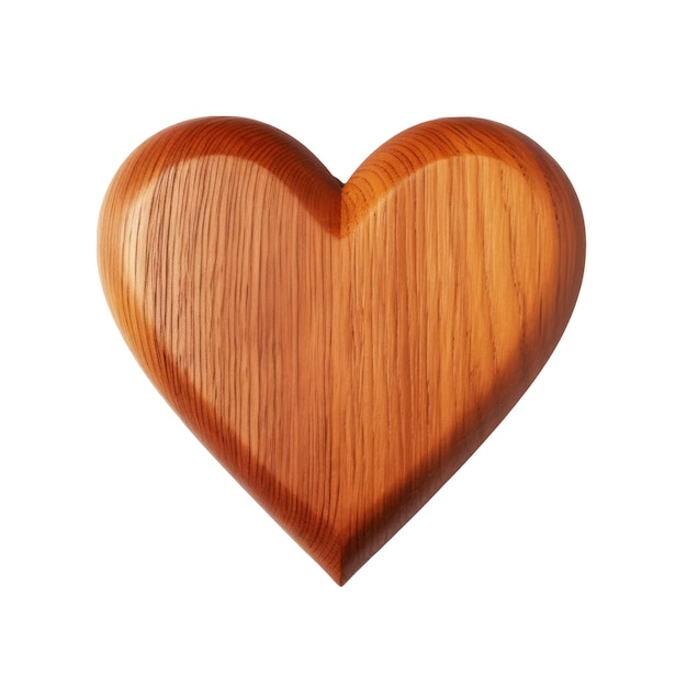PSD een houten hart met een houten frame met op de bovenkant de tekst 