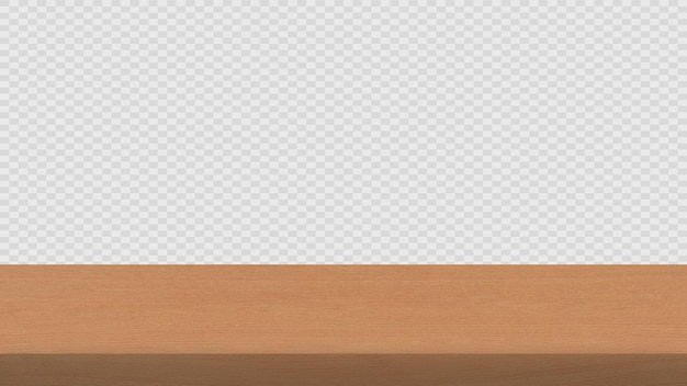 Een houten tafel met een lege ruimte voor tekst houten product achtergrond mockup psd