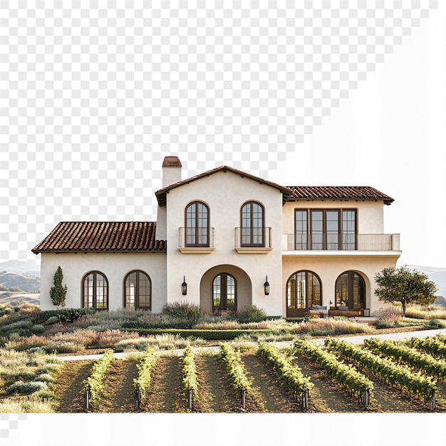 een huis met een huis aan de voorzijde en een plant aan de rechterkant