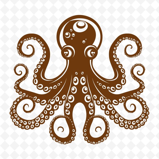 Een illustratie van een octopus op een witte achtergrond