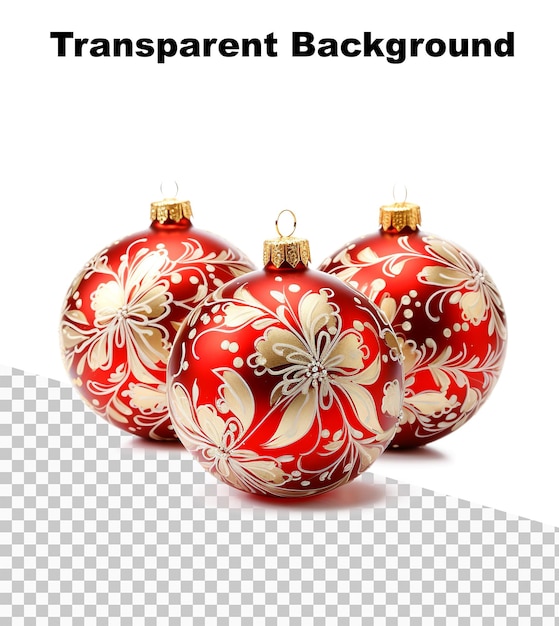 PSD een illustratie van enkele kerstballen