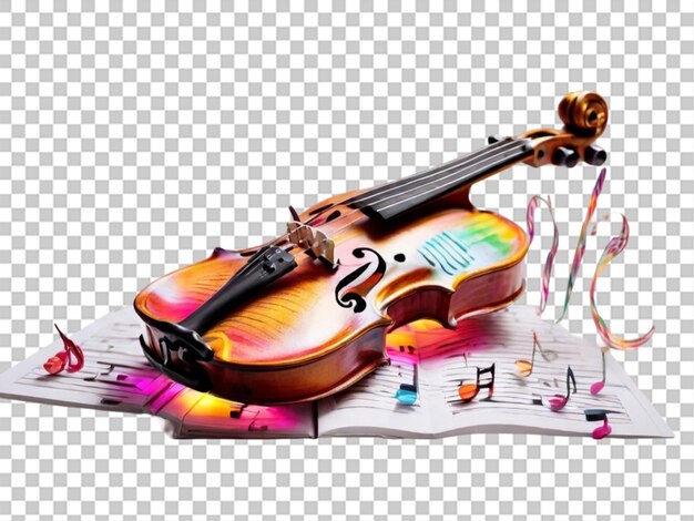 PSD een indrukwekkend beeld van een viool op een witte achtergrond