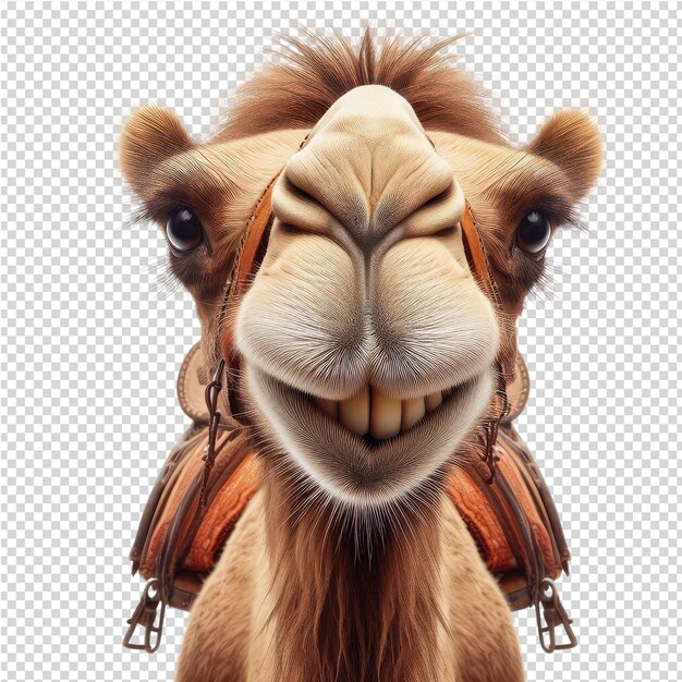 PSD een kameel met een glimlach op zijn gezicht en een glimlach op zijn gezicht