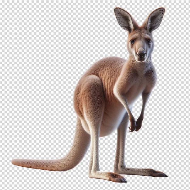 Een kangoo met een kangoeroe op zijn rug