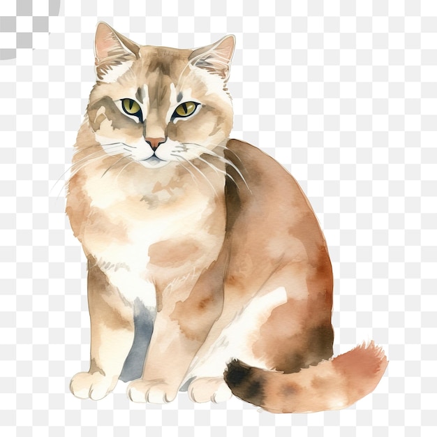 PSD een kat zittend op een transparante achtergrond - kat png download