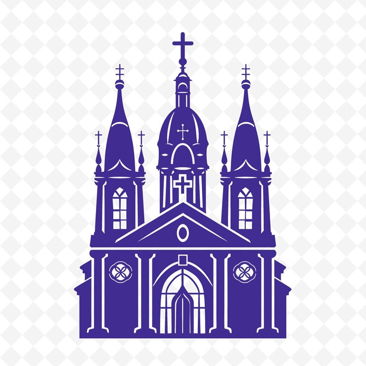 PSD een kerk met een kruis op de top