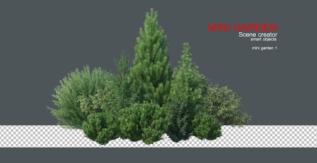 Een kleine tuin met verschillende planten