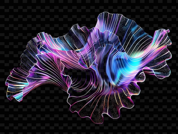 een kleurrijk beeld van een fractalbeeld met een zwarte achtergrond