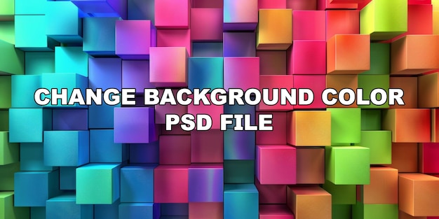 PSD een kleurrijke afbeelding van blokken in verschillende kleuren voorraad achtergrond