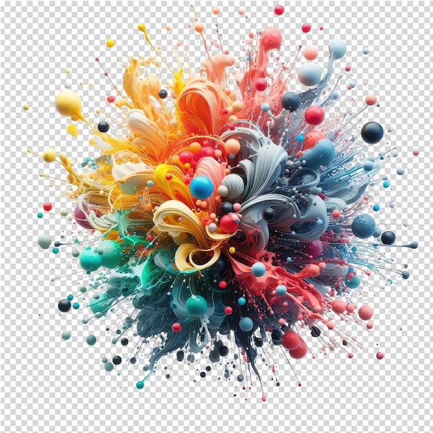 Een kleurrijke en kleurrijke afbeelding van een veelkleurige explosie