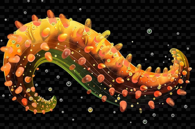 PSD een kleurrijke illustratie van een hagedis met bubbels en bubbels