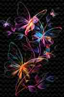 PSD een kleurrijke illustratie van vlinders met een kleurrijke achtergrond