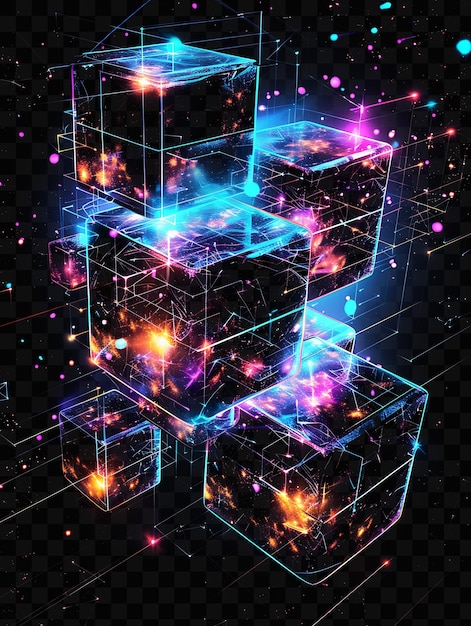 Een kleurrijke kubus met de woorden 