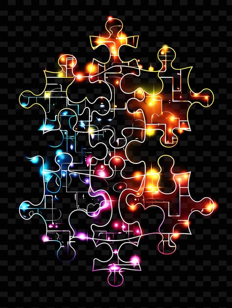Een kleurrijke puzzel met het woord puzzel erop