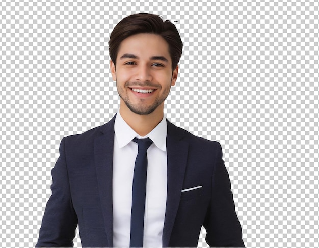 Een knappe jonge man die glimlacht en kijkt.