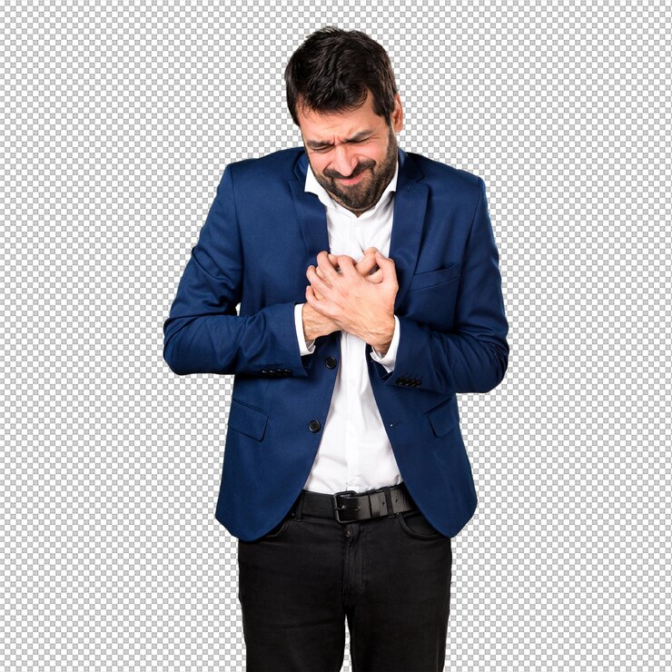 PSD een knappe man met hartpijn.