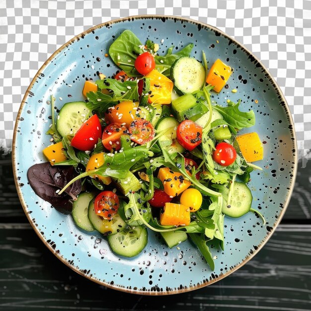 PSD een kom salade met een salade erop