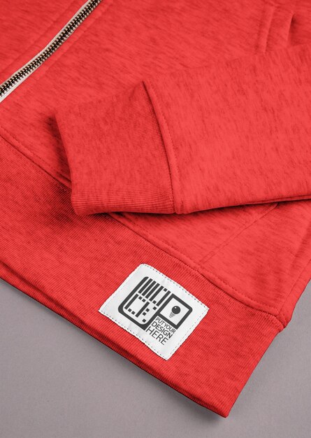 PSD een label-hoodie met een mockup in elke kleur