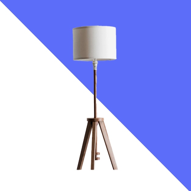 een lamp met een witte schaduw