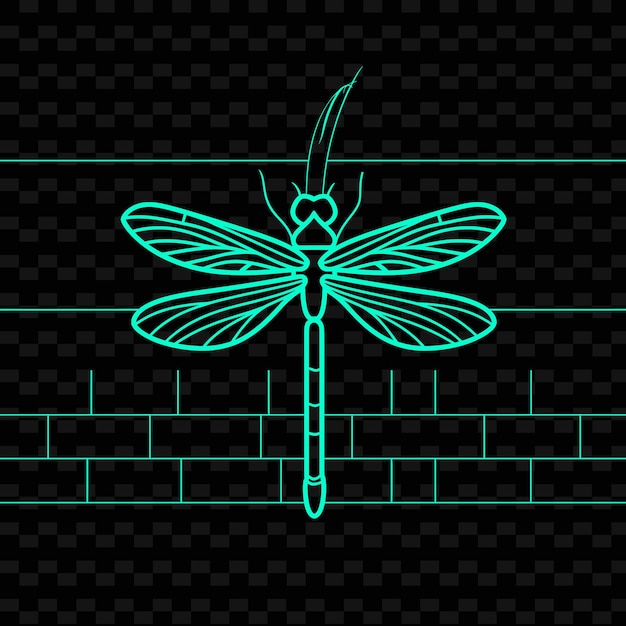 PSD een libel met een groene achtergrond en een zwarte achtergrond met een horizontale lijn