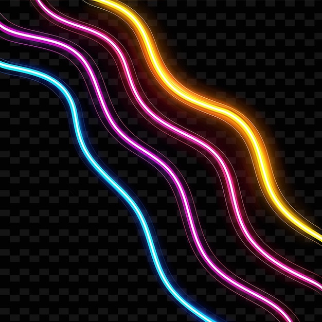 PSD een licht neon abstract patroon op een zwarte achtergrond