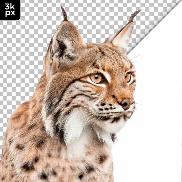 PSD een lynx afbeelding met een cheetah op de bodem