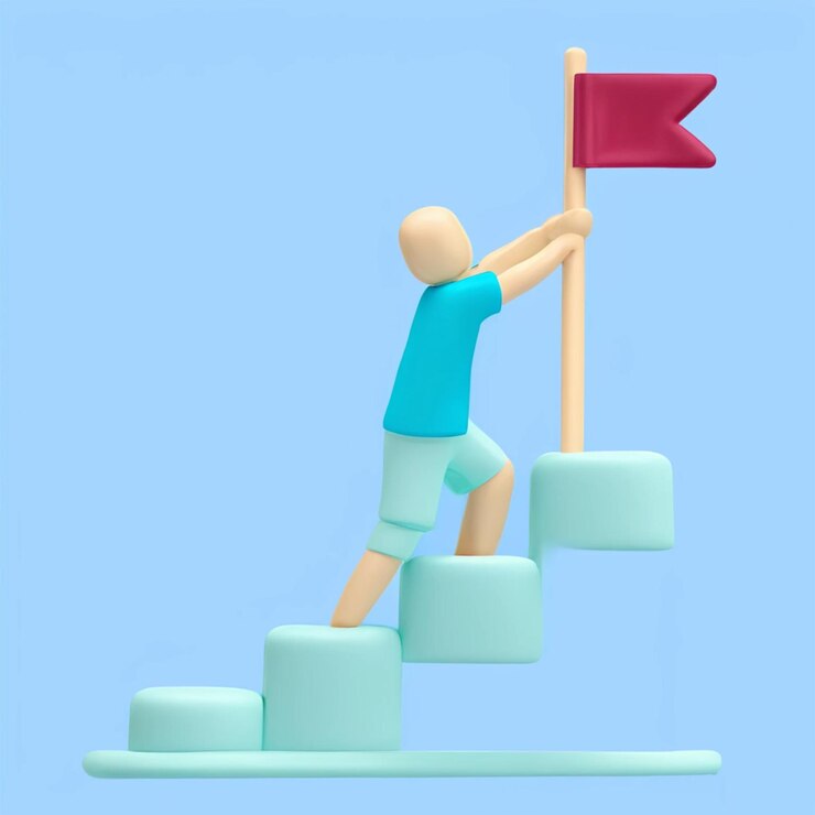 PSD een man met een rode vlag op zijn hoofd houdt een rode vlag vast