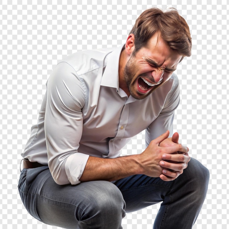 PSD een man met een snor en een bril op zijn gezicht