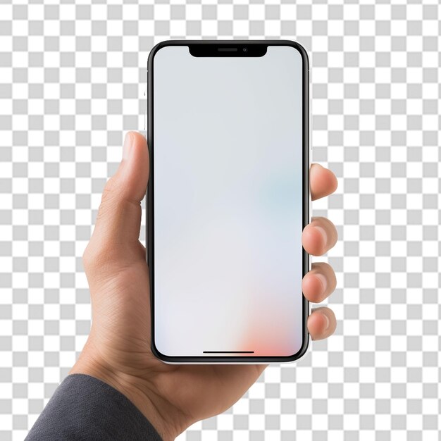PSD een man met een telefoon op een leeg scherm png