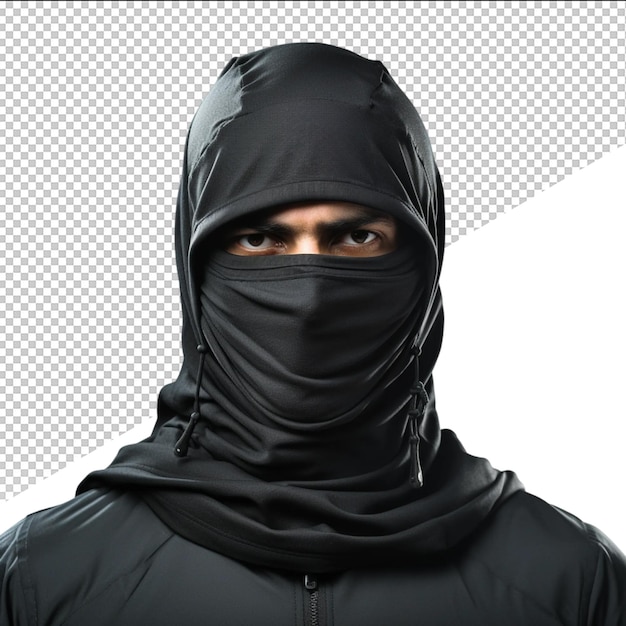 PSD een man met een zwarte kap die zegt quot hijab quot