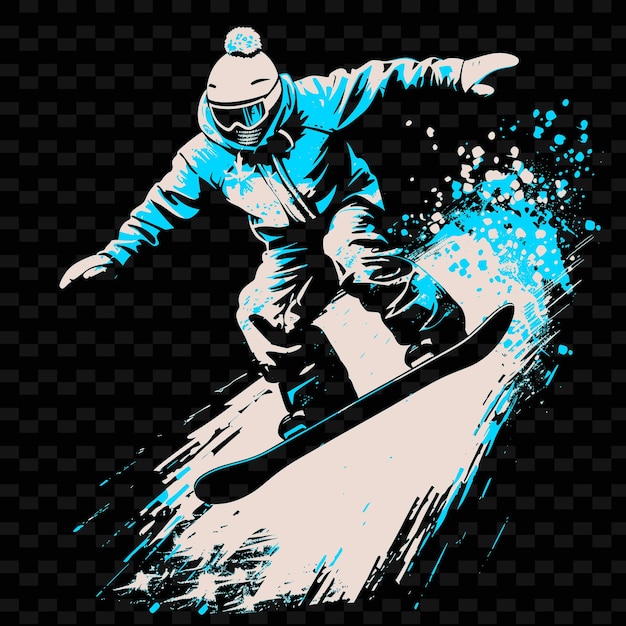 PSD een man op een snowboard in de lucht met een helm aan
