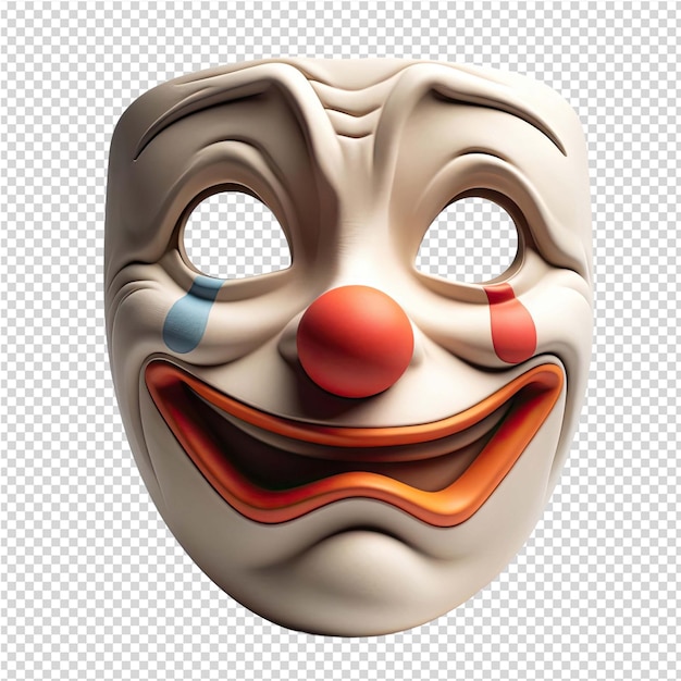 PSD een masker met de vlag erop is gemaakt door de clown.