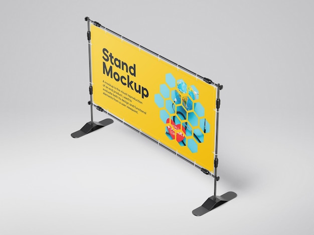 Een mock-up van een stand