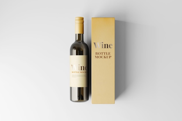 Een mock-up van een wijnfles