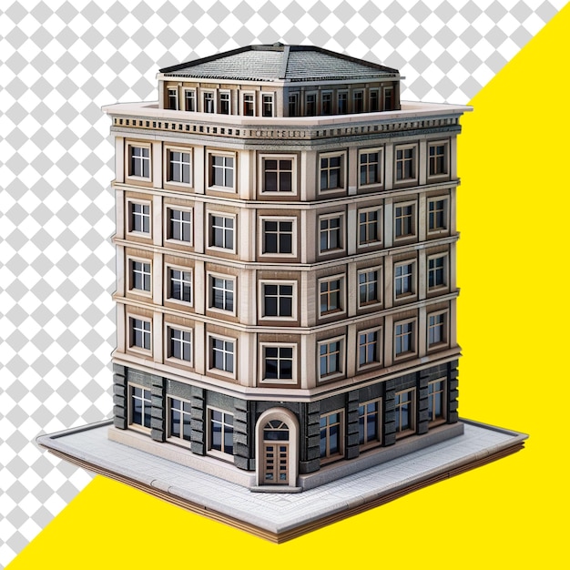 PSD een model van een gebouw met een groot raam