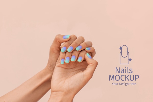 PSD een mooie manicure mockup.