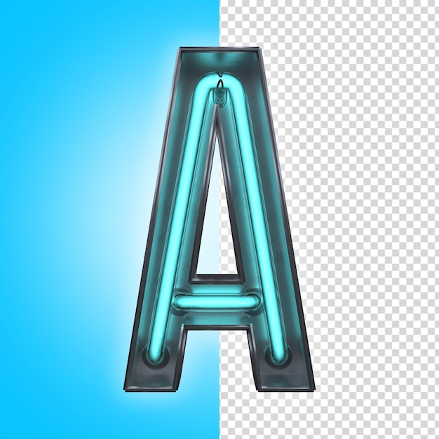 Een neon 3D-letter