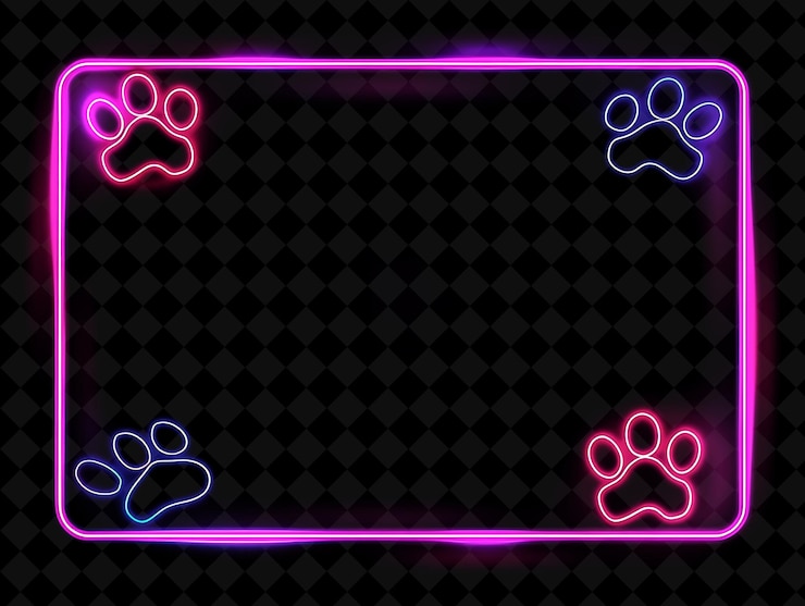 PSD een neonbord voor een poot afdruk